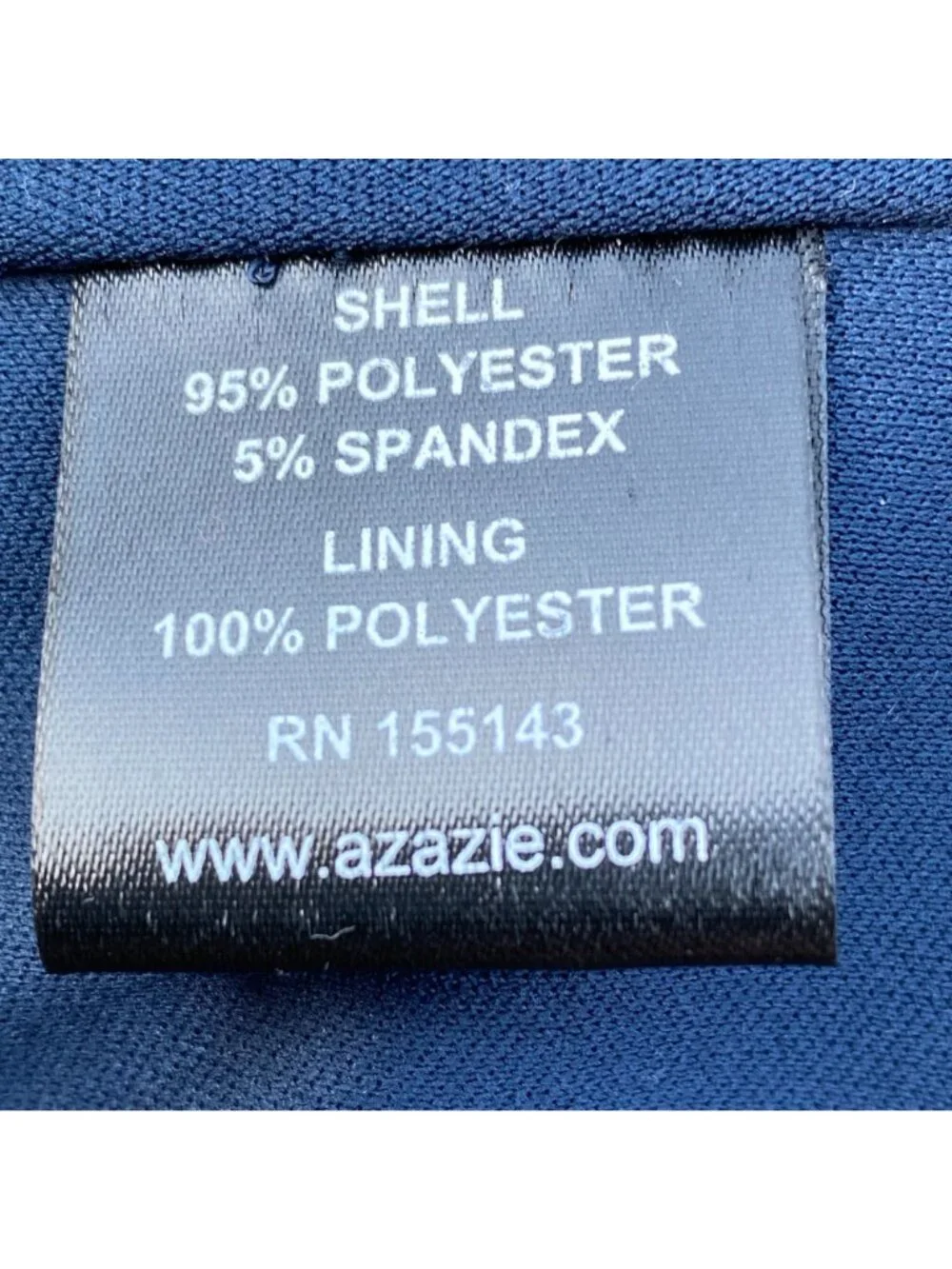 Azazie Dayton MBD Ruched Dress Size L Sleeveless Navy Blue Custom 225983 - Picture 8 of 11